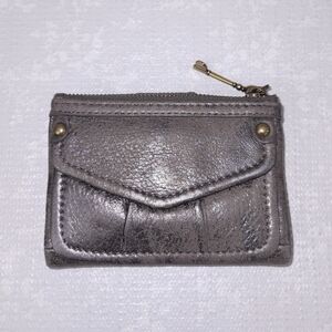 FOSSIL Metallic Distressed Leather Wallet